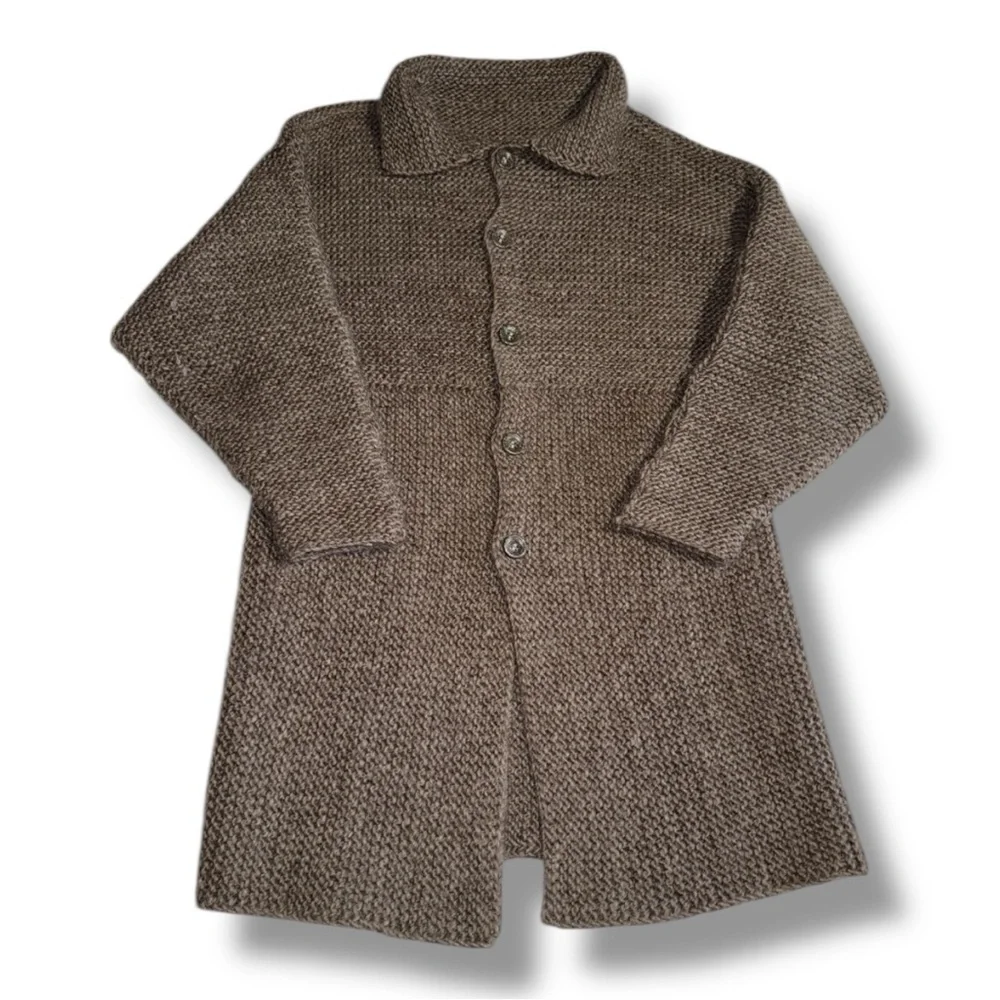 Vintage Look Knit Midi Coatigan - Based on Measurements Fits L/XL Sweater Coat 🤎